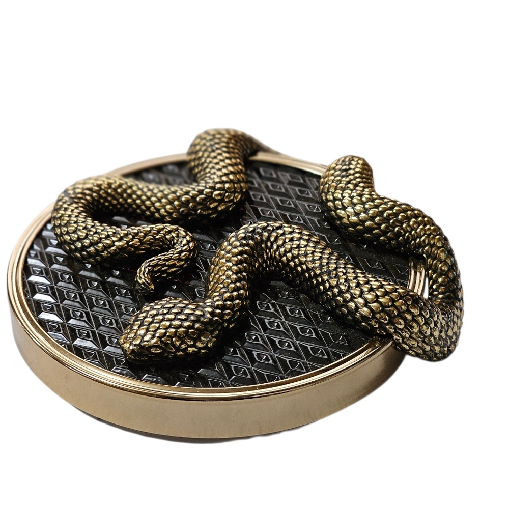 Bath & Body Works Halloween Snake Lid Only 3 Wick Candle Wicked Vanilla Woods - Picture 2 of 5